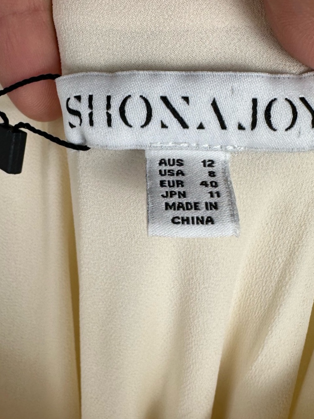 Shona Joy La Lune Bias Cowl Cream Satin Maxi Dress Women’s 8‎ NWT - Picture 7 of 10